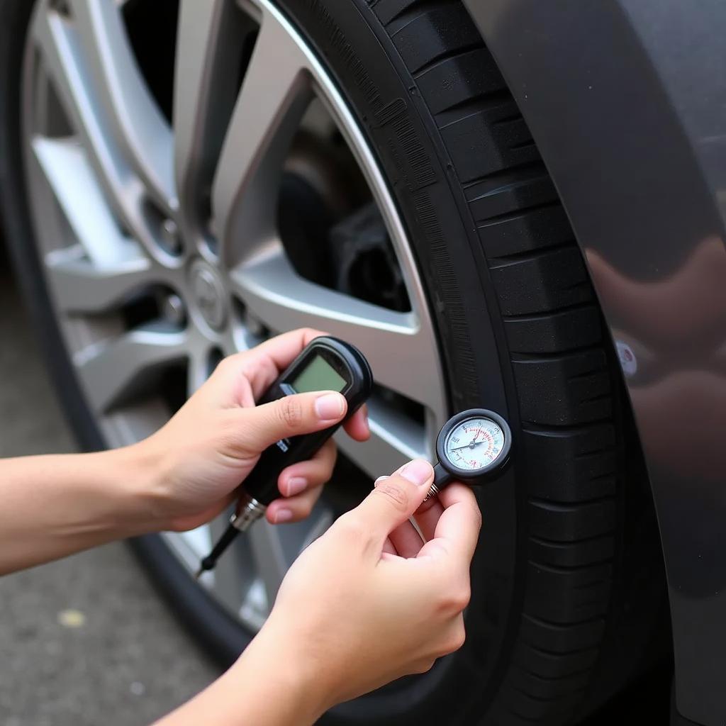 Checking Honda City Tire Pressure