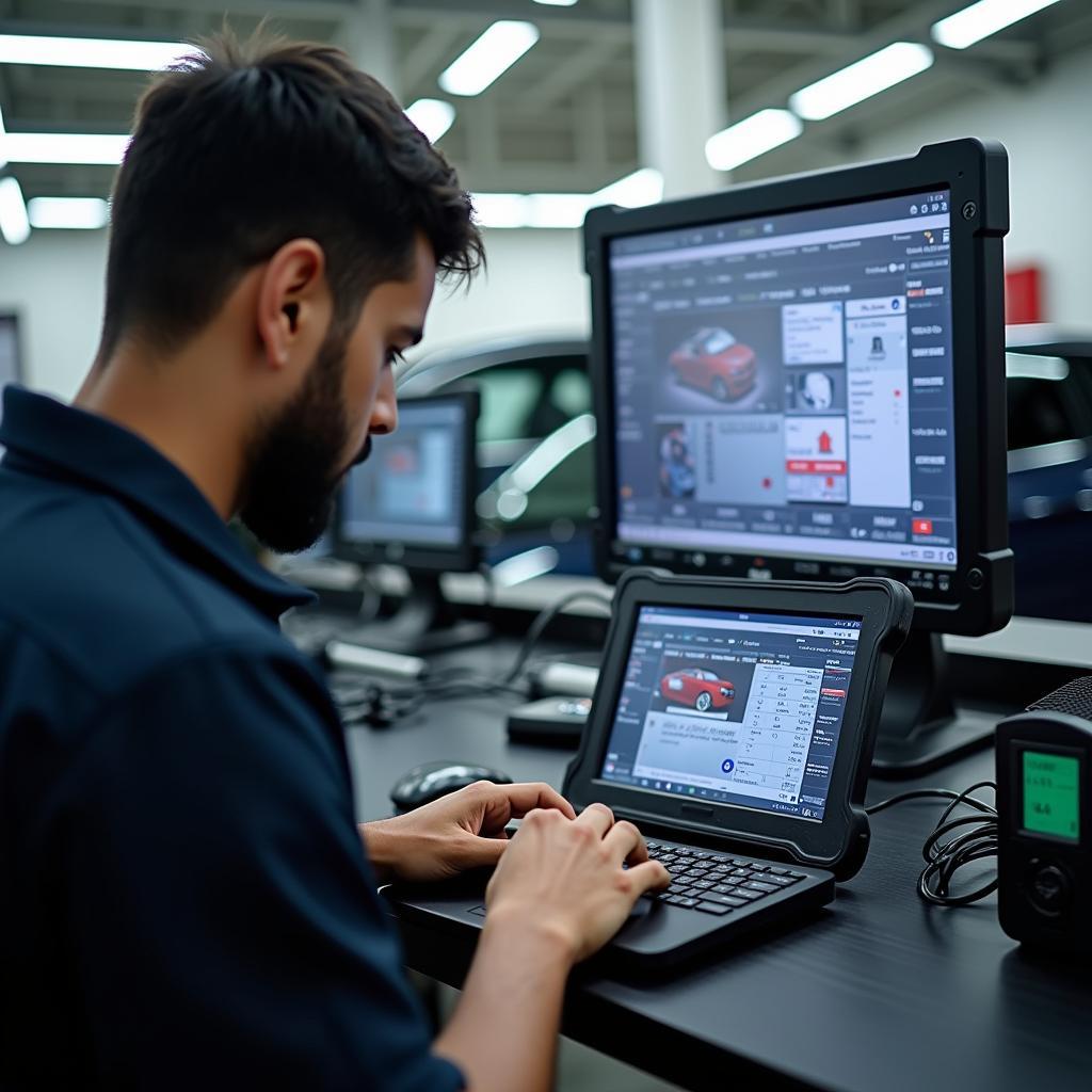 Modern Diagnostic Equipment at a Honda Service Centre in Thrissur