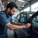 Honda Mechanic Performing Diagnostics in Mallappally