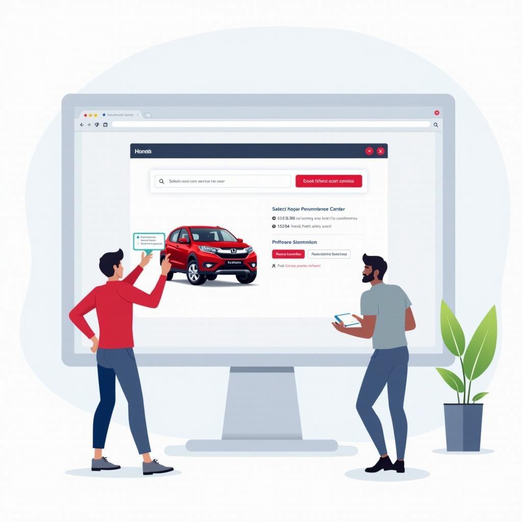 Honda Online Service Booking Process