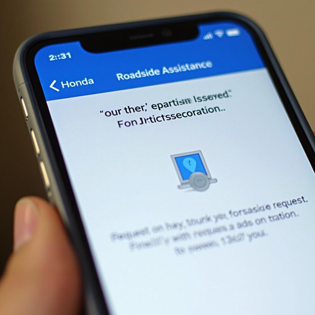Using the HondaLink App for Road Assistance