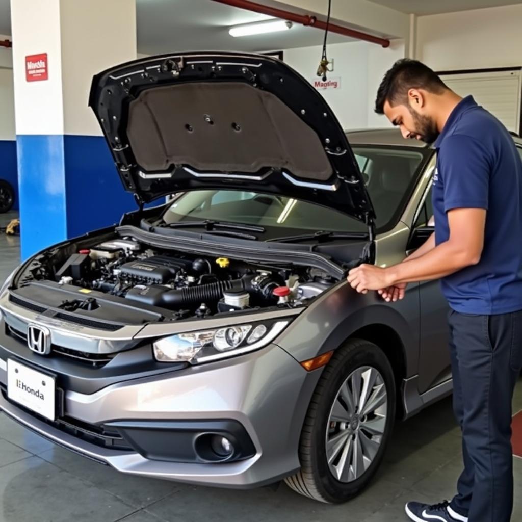 Routine Maintenance at a Honda Service Center in Ernakulam