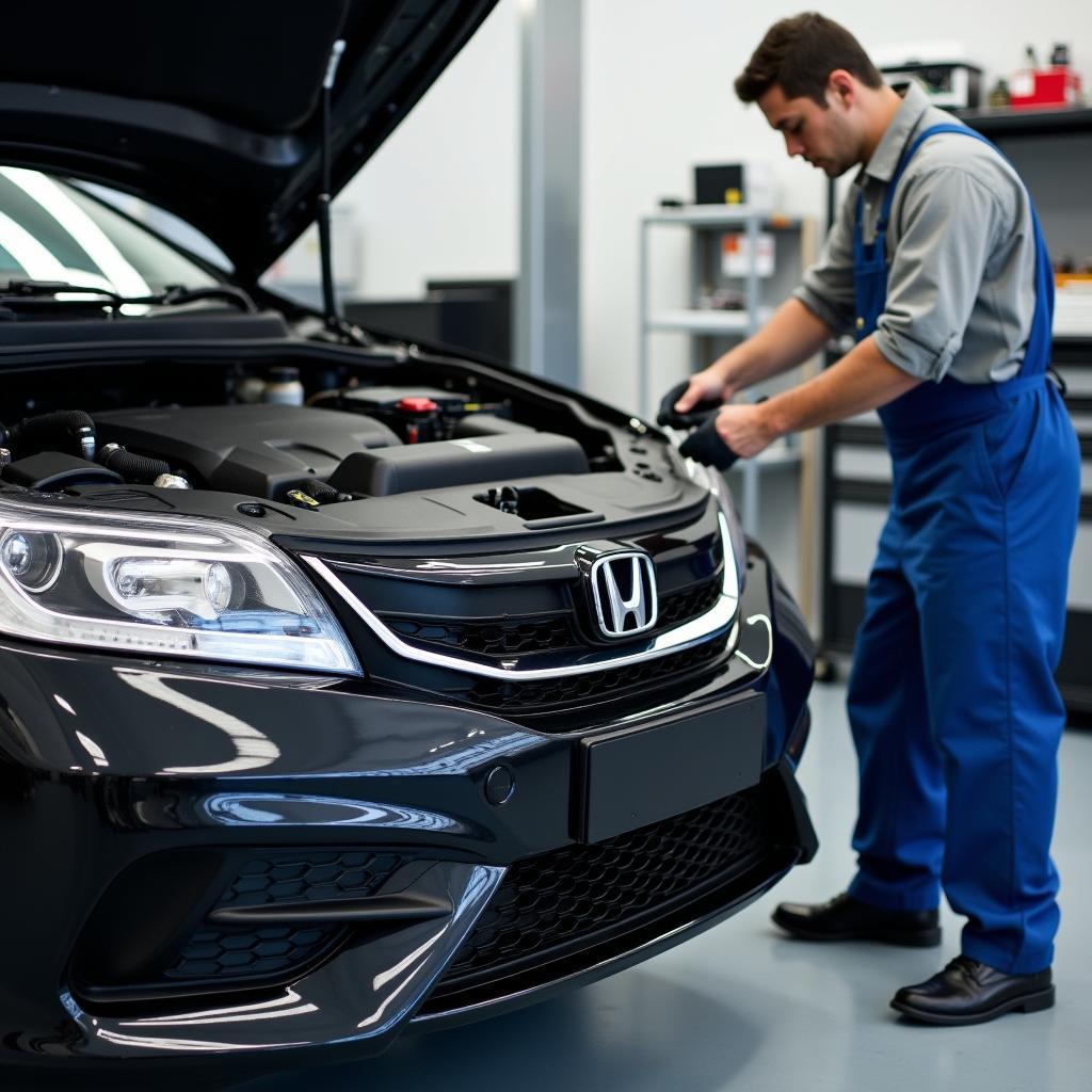 Routine Maintenance at a Honda Service Center in Udyog Vihar