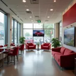 Comfortable customer lounge at a Honda Service Centre in Borivali