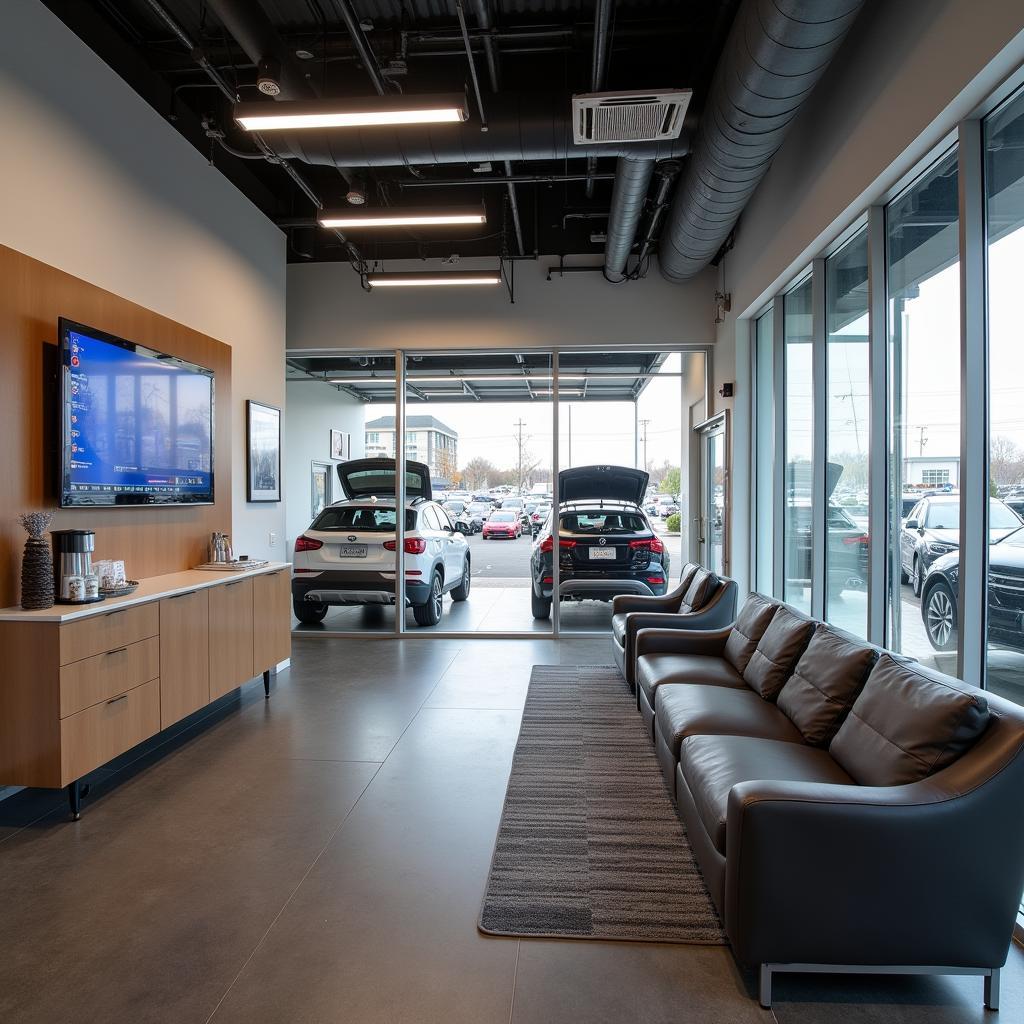 Customer lounge at a Honda service centre in Pune