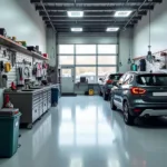 Modern and Clean Hosur Car Service Center Interior