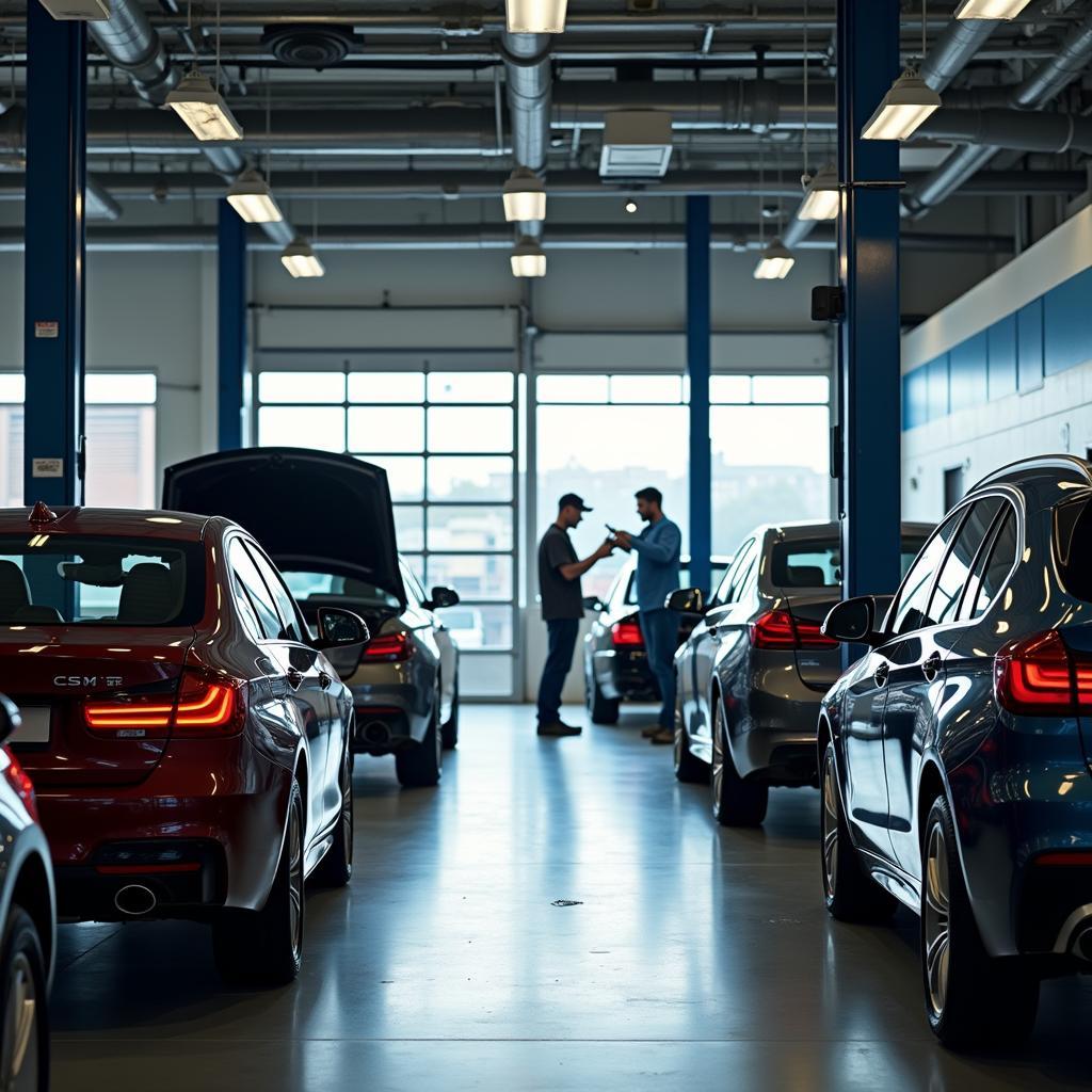 Busy Car Repair Shop in Atlanta