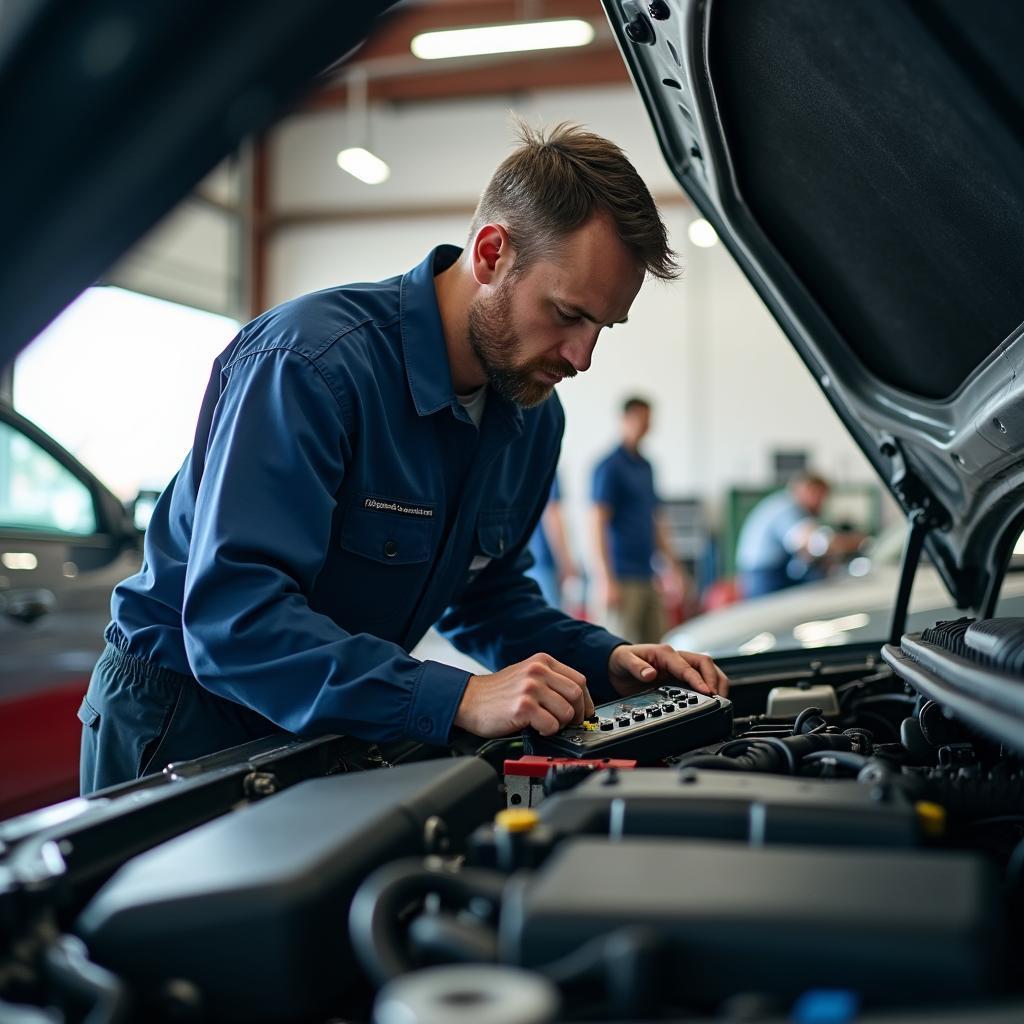 Atlanta Mechanic Working on a Car