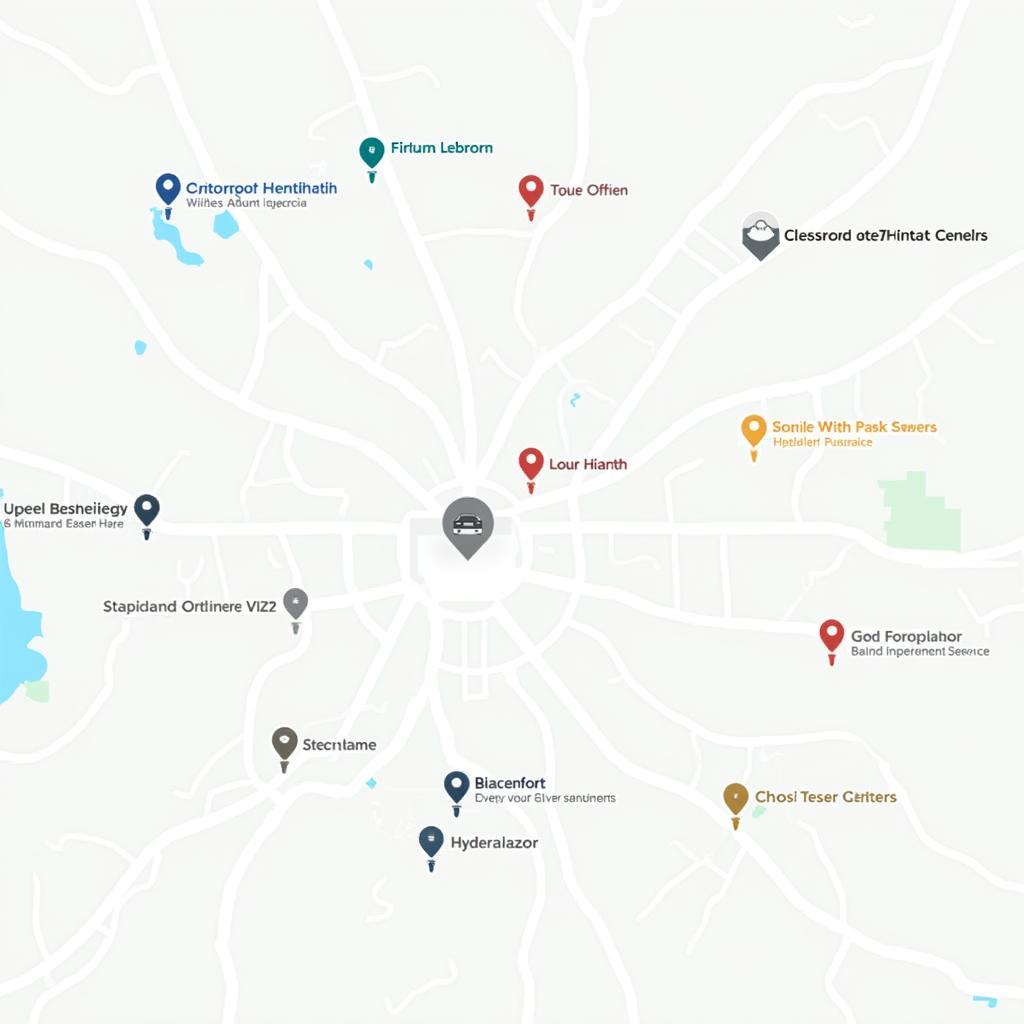 Hyderabad Car Service Center Location Map