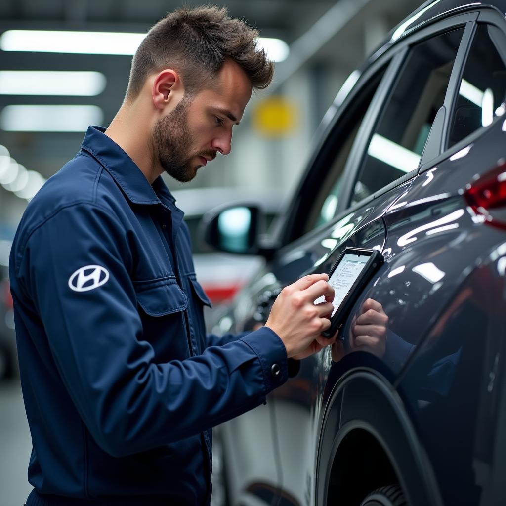 Hyundai Technician at Work