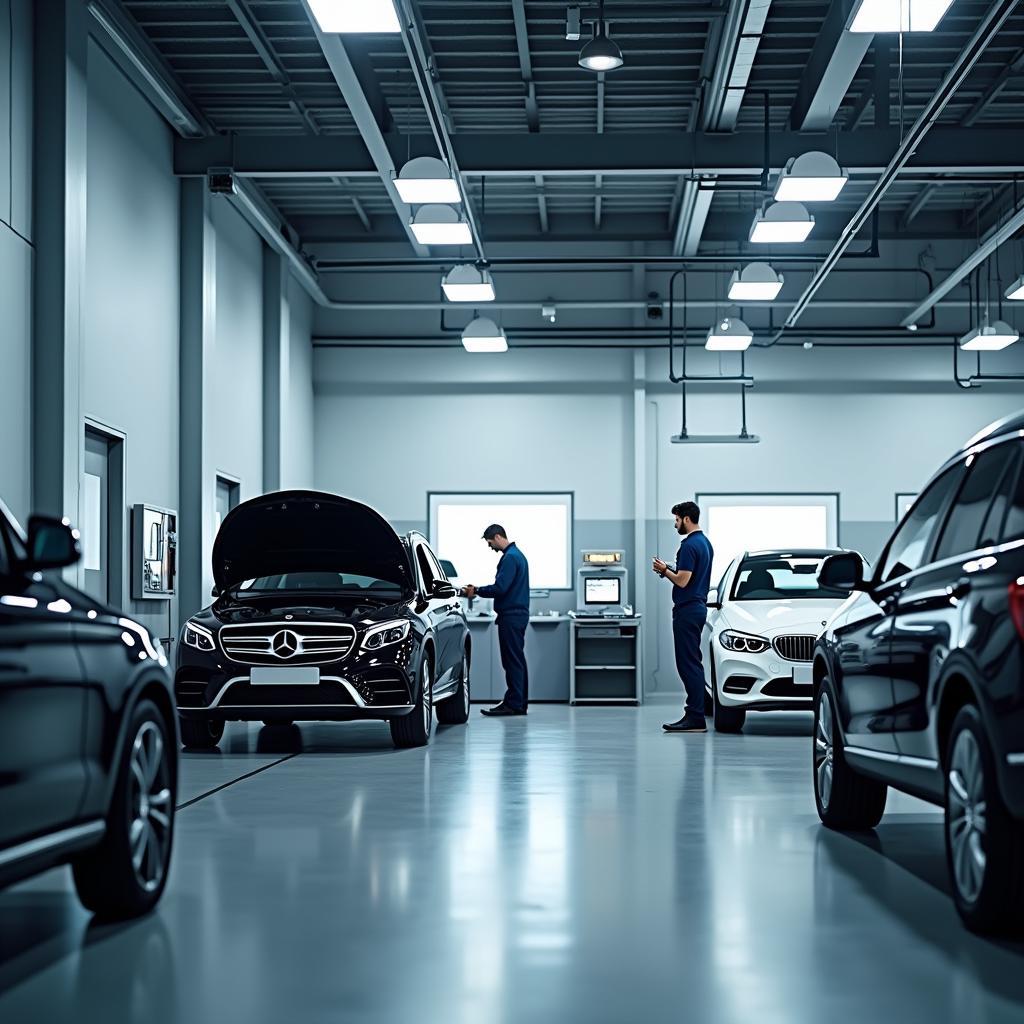 Modern Car Service Center in India