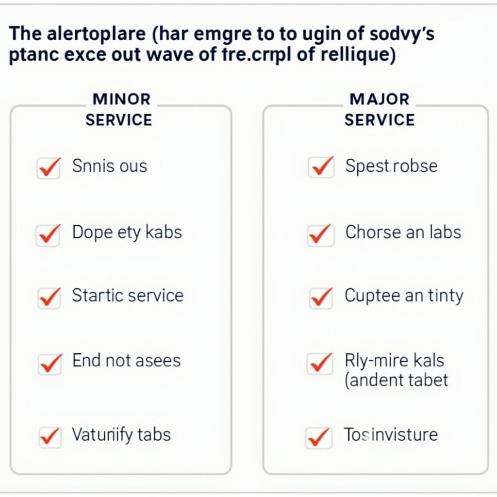 Indian Car Service Schedule Example