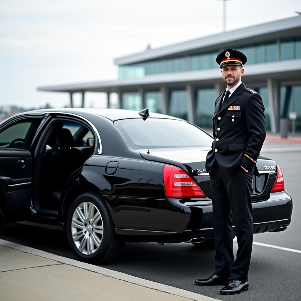 Luxury Sedan Waiting at Islip Airport