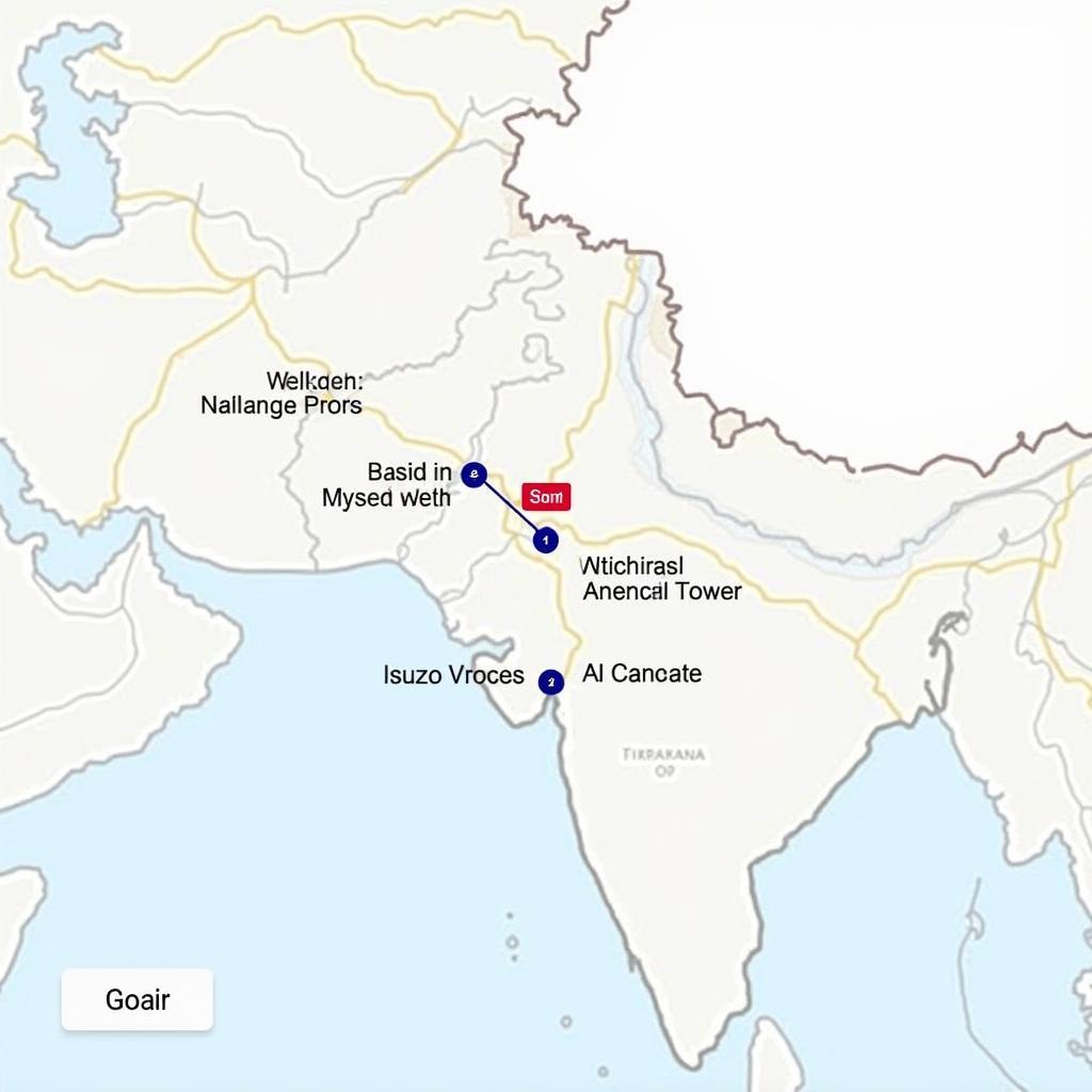 Isuzu V-Cross Service Center Location Map in Goa