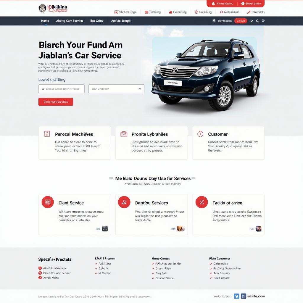 Jaikrishna Car Service Website Homepage