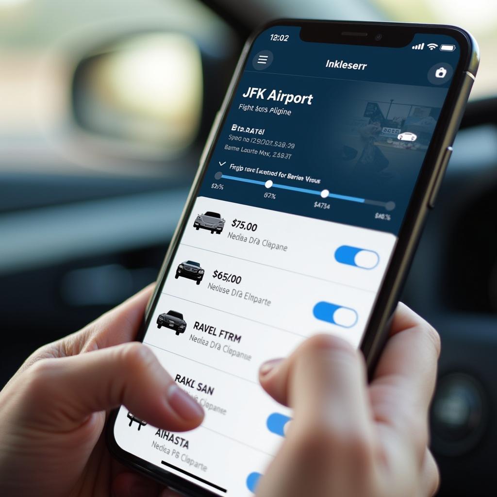 Booking a JFK Car Service via Mobile App