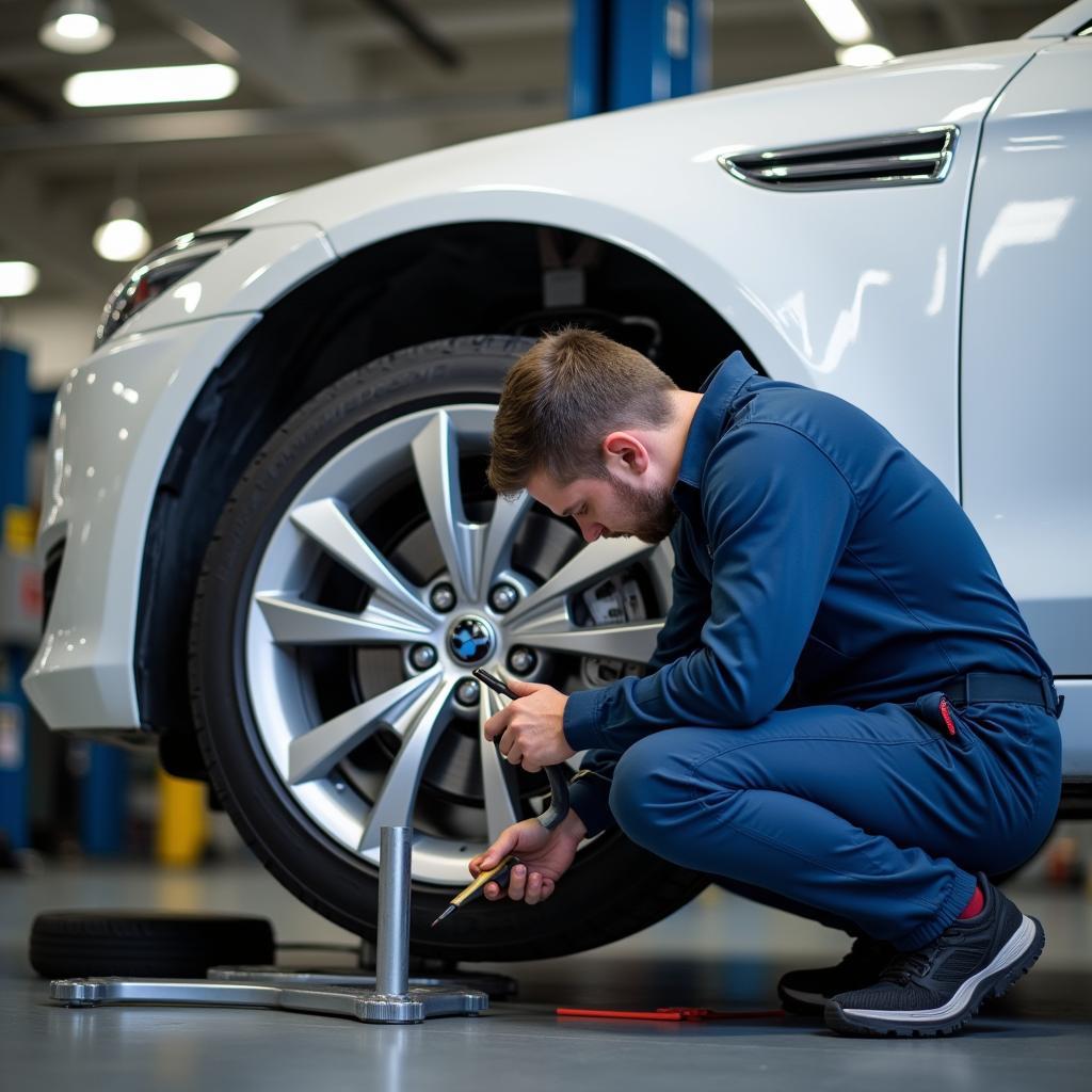 Routine Maintenance at a JP Car Service Center