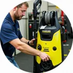 Karcher Pressure Washer Undergoing Maintenance