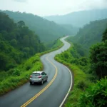 Scenic drive on Kerala roads