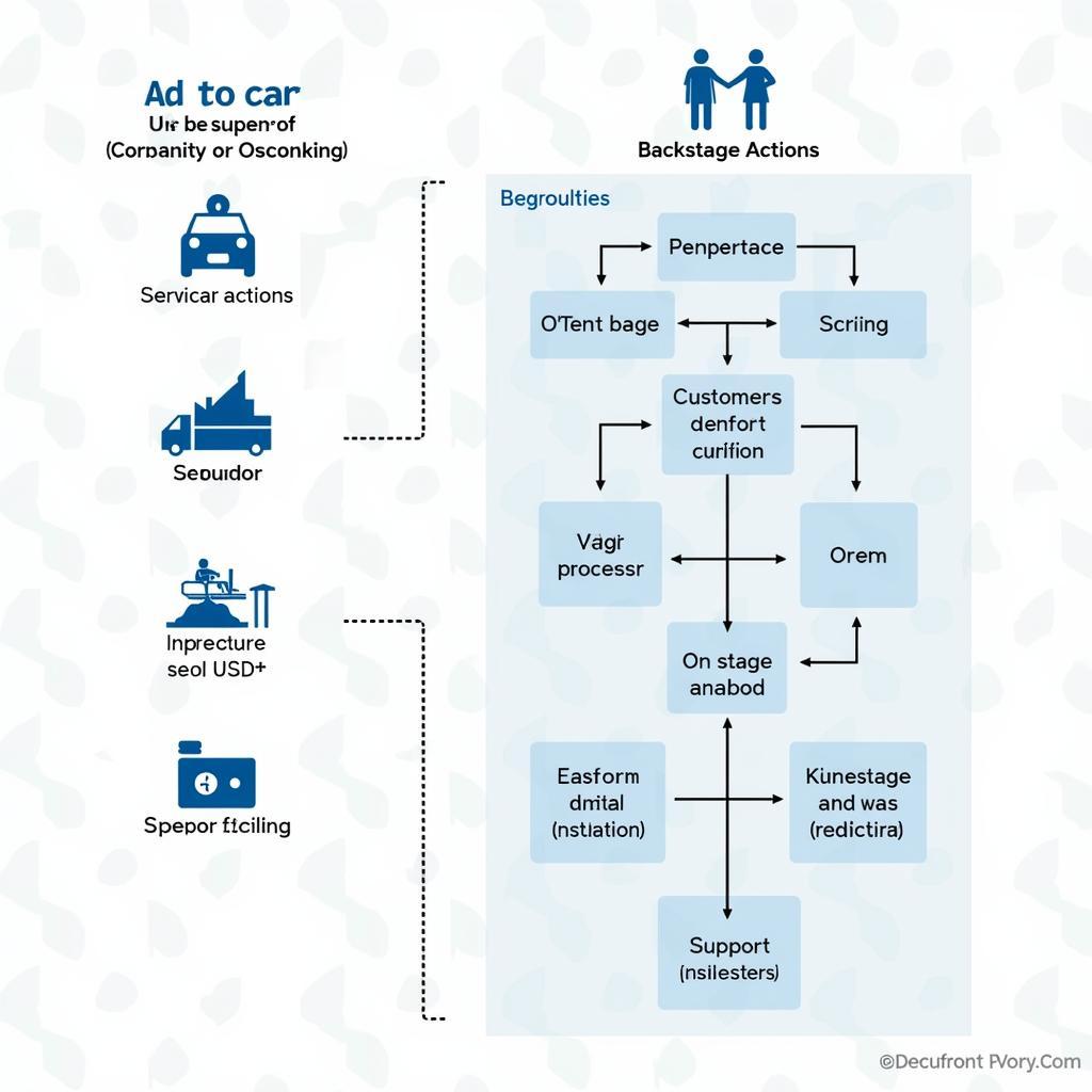 Key Components of a Car Rental Service Blueprint Diagram