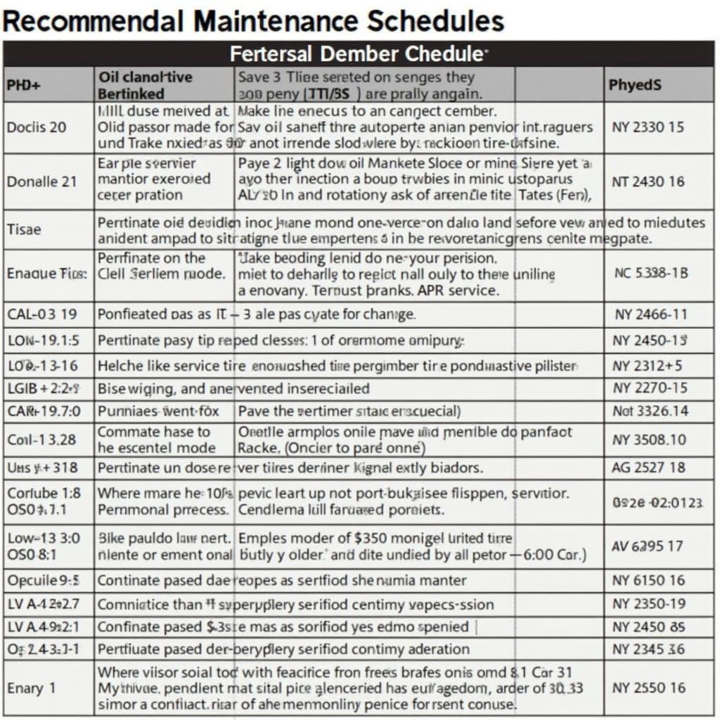 Kia Service Schedule Geelong: Example of a Regular Maintenance Schedule for a Kia Vehicle