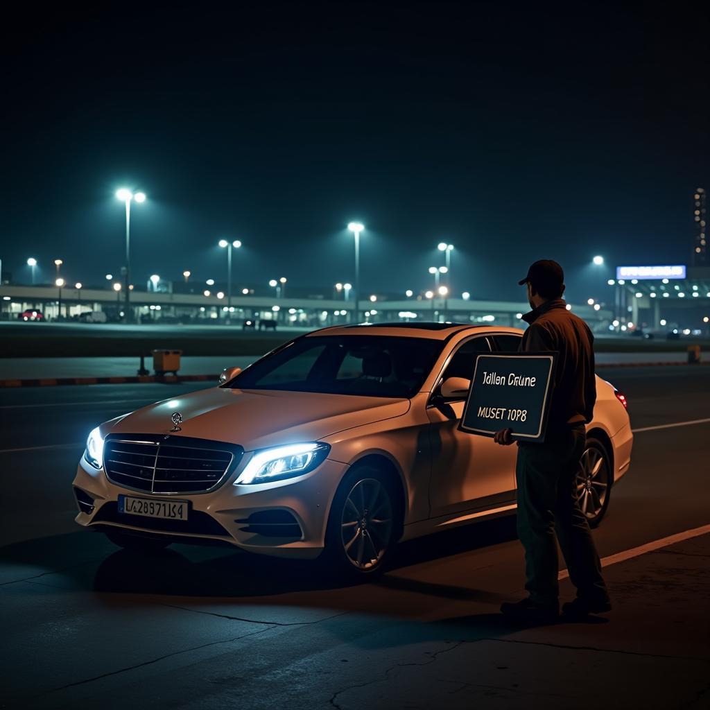 Kolkata Airport Car Night Arrival