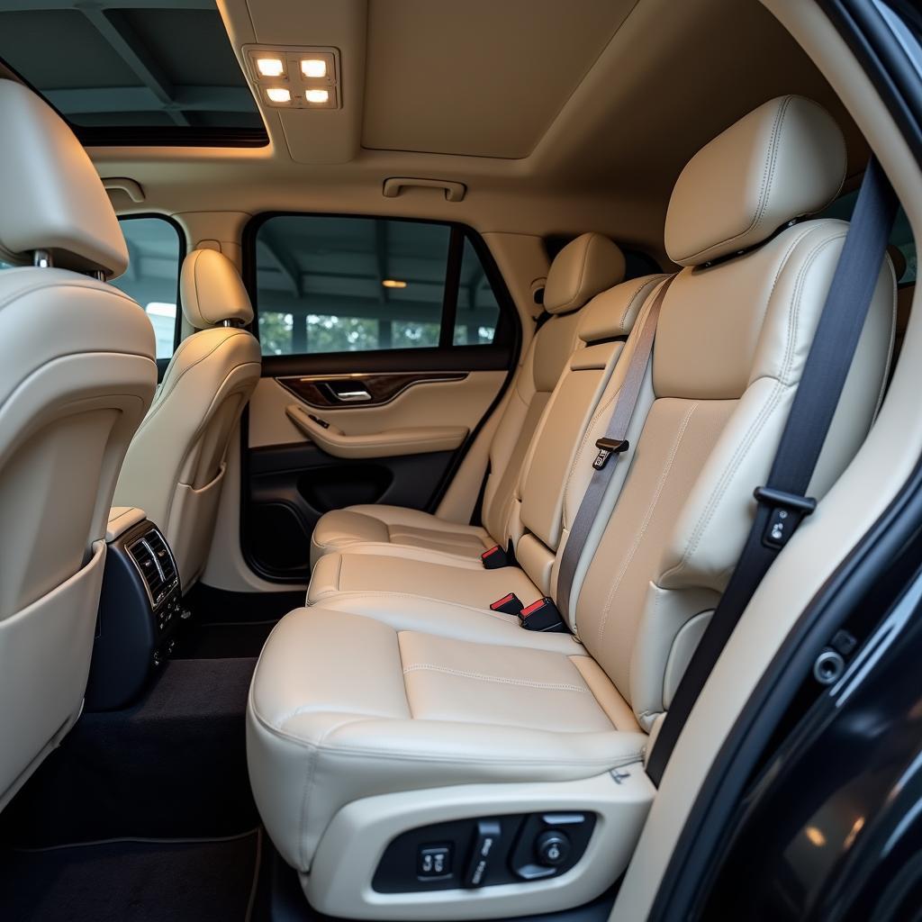 Luxurious Interior of a Town Car to LAX