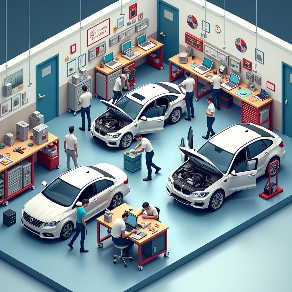 Lean Principles Implementation in a Car Workshop