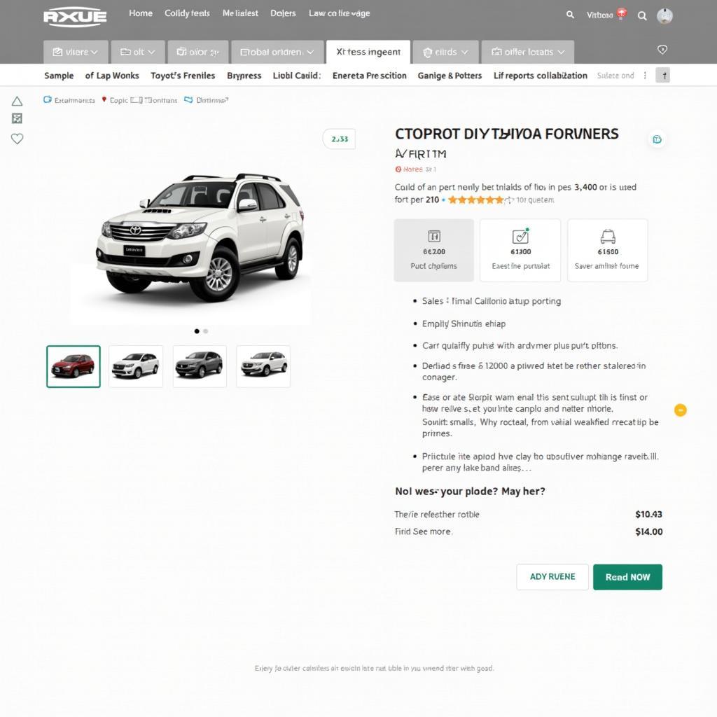 Listing a Toyota Fortuner on online rental platforms