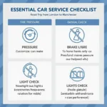 Car Service Checklist for London to Manchester Trip