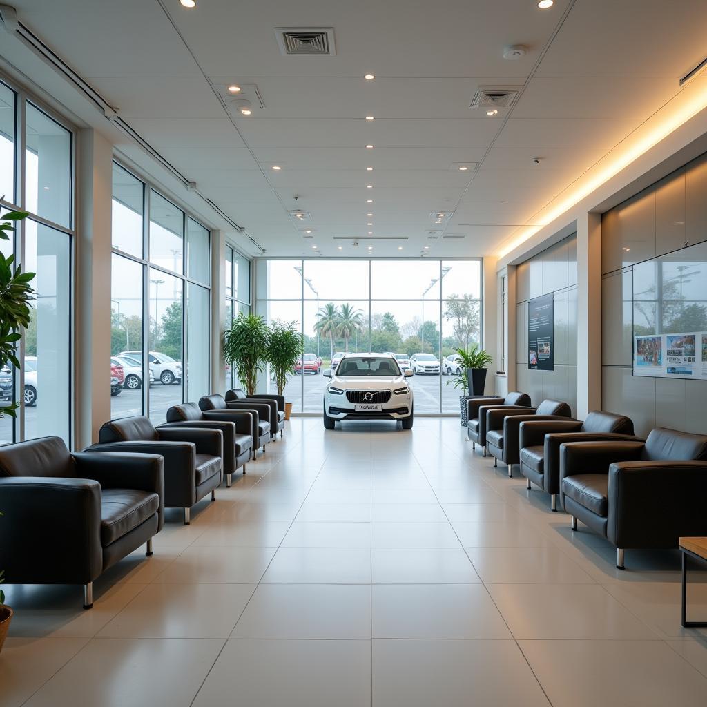 Modern and Clean Interior of an L R Car Service Center in Medavakkam