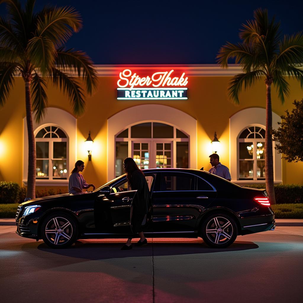 Luxury Black Car Sedan for Marco Island Nightlife