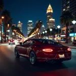 Luxury Car Service in Los Angeles at Night