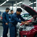 Expert Technicians at a Madurai Car Service Center