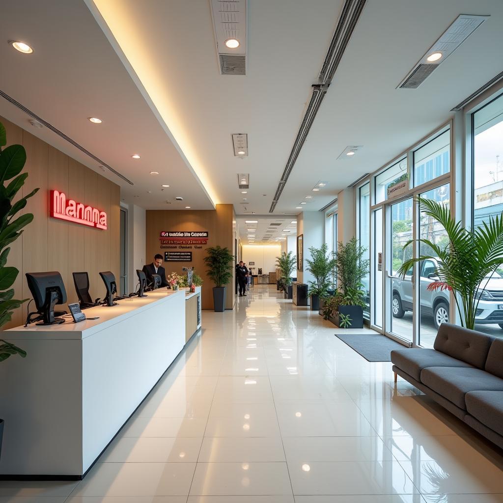 Mahindra Car Service Reception Area