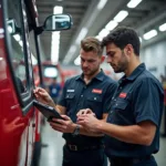 Mahindra First Choice Certified Technicians Working on a Vehicle