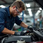 Maitland Car Service Mechanic Checking Engine