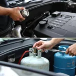 Mangalam Car AC Service Refrigerant Recharge Process