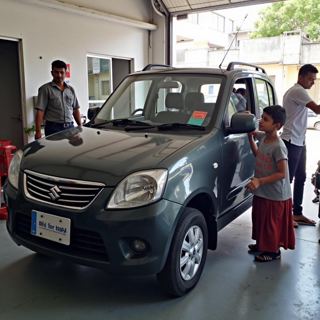 Maruti Car Undergoing Regular Service in Assam