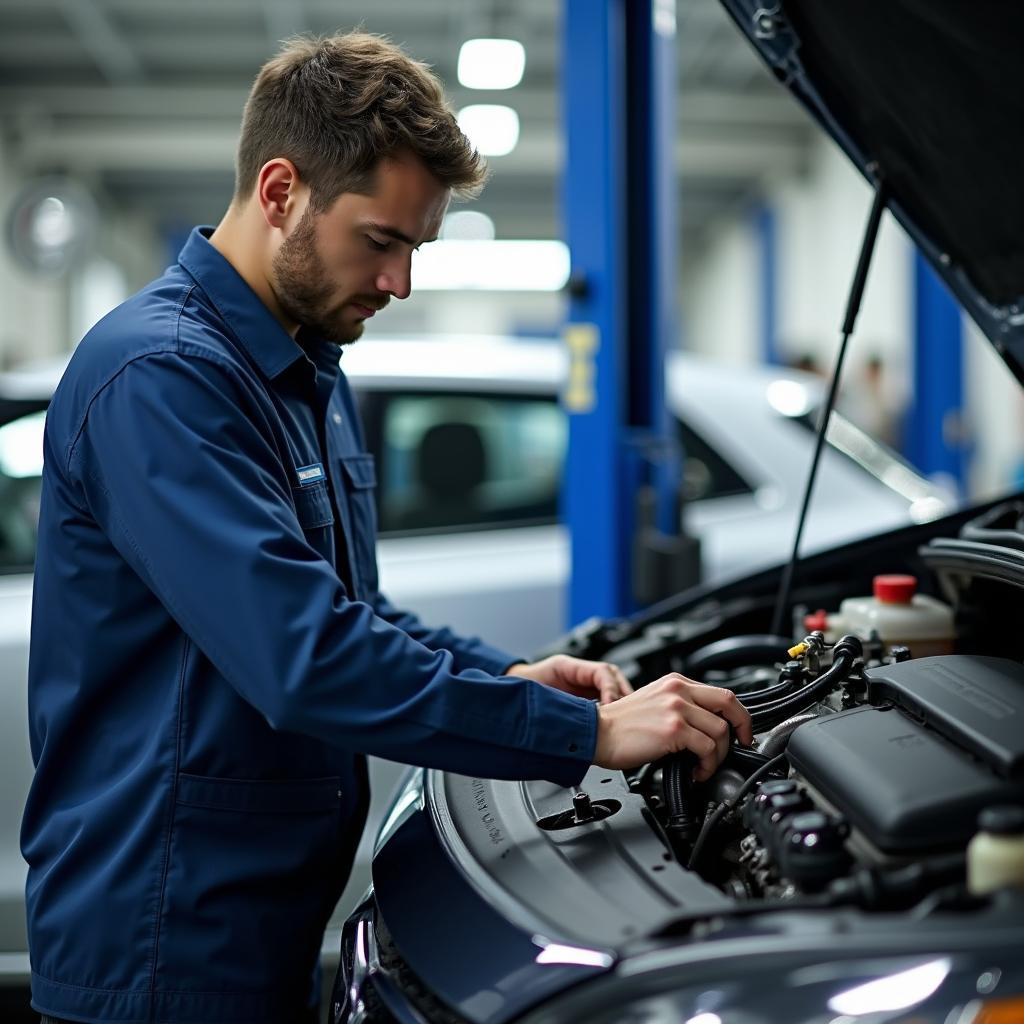 Maruti Car Service Technician at Work