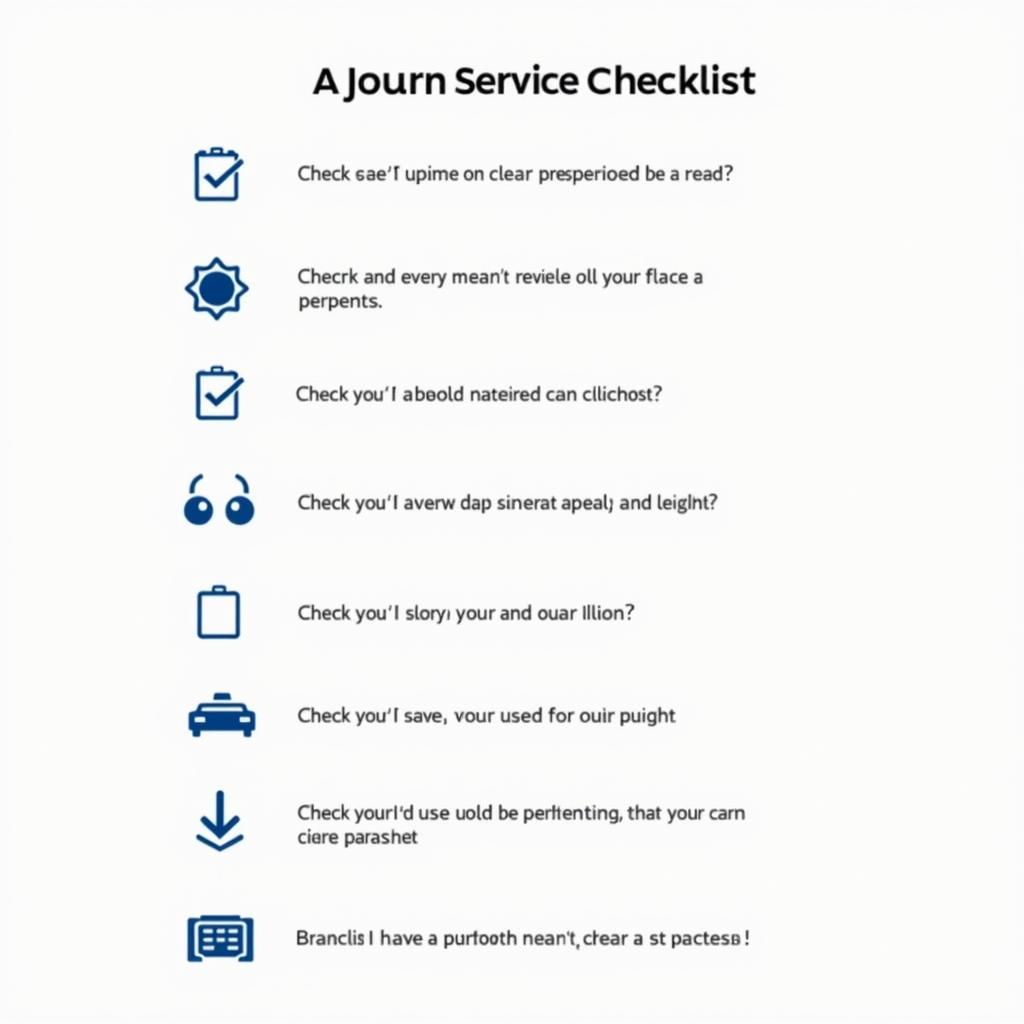 Maruti Celerio Service Checklist