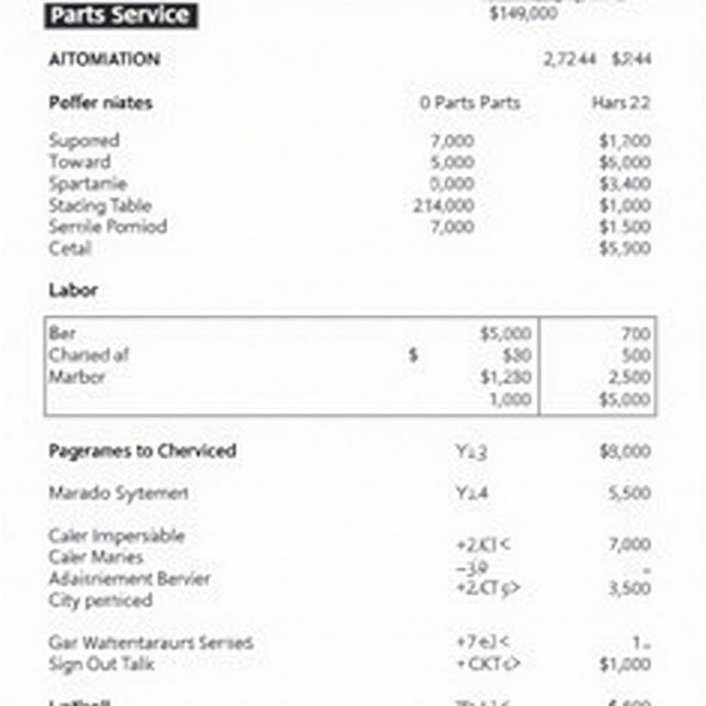 Maruti Ciaz Petrol Service Invoice Breakdown