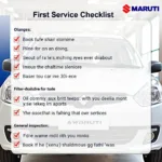 Maruti First Service Checklist