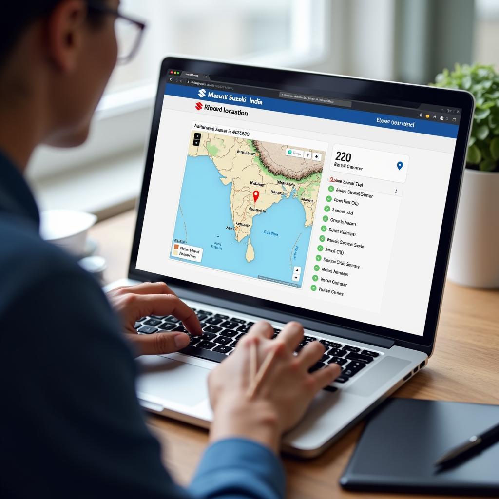Using the Maruti Suzuki India Service Center Locator in Assam