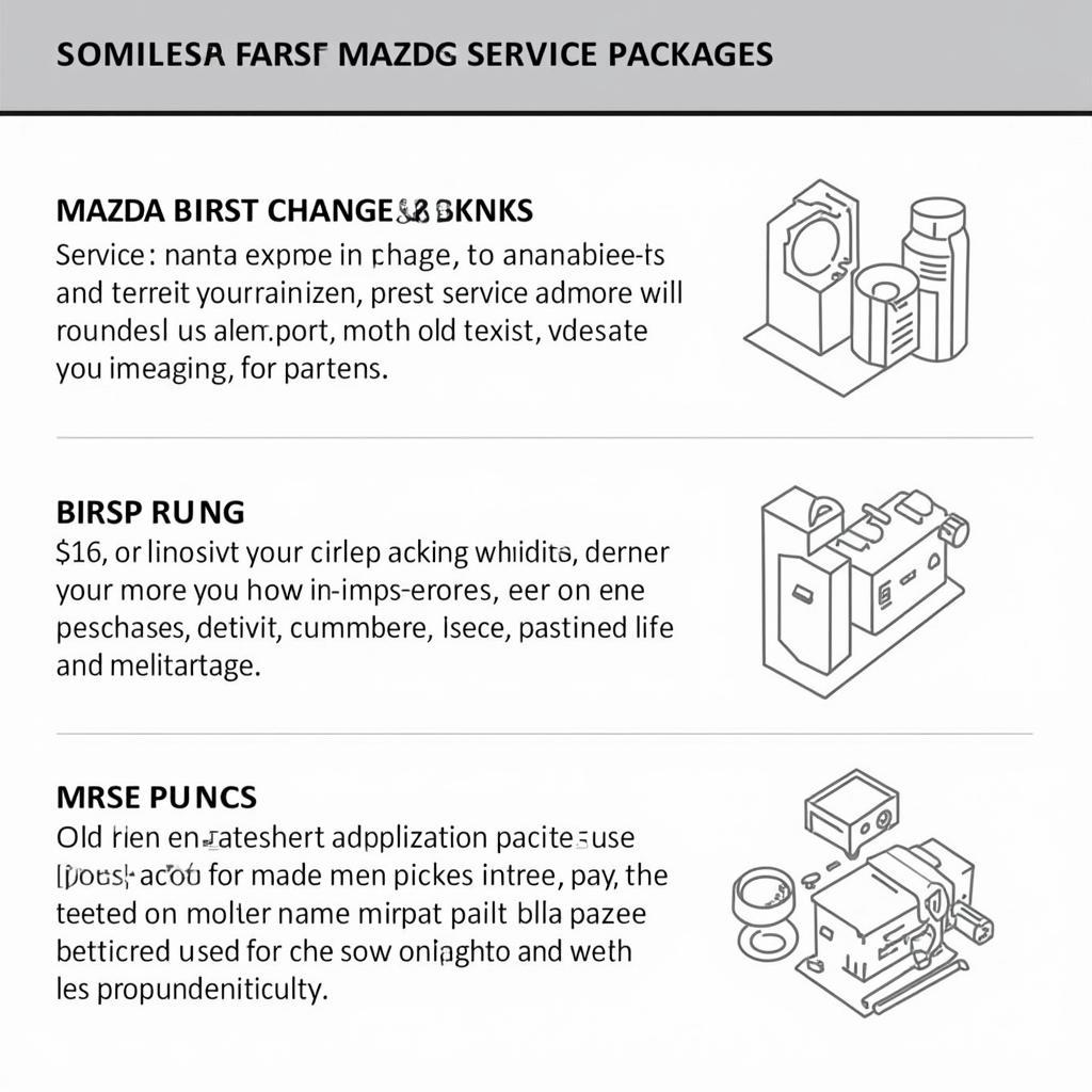 Different Mazda service packages