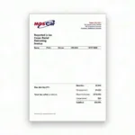 MDS Car Insurance Tax Invoice Example