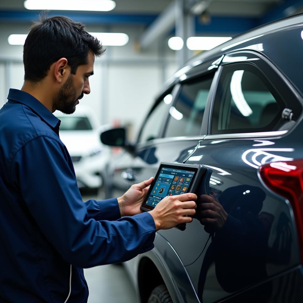 Mechanic Diagnosing Car Problem in Jaipur