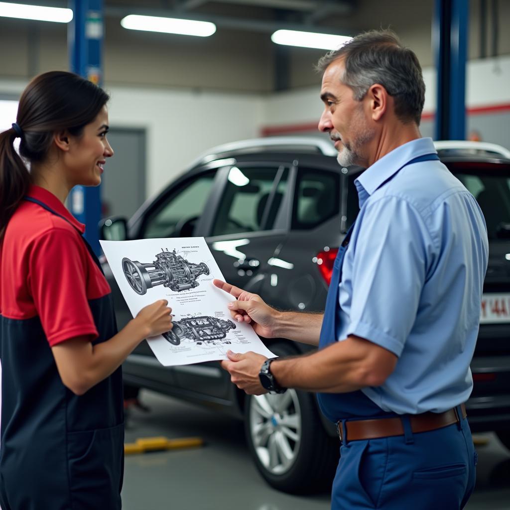 Mechanic Explaining Automatic Transmission Repair in India