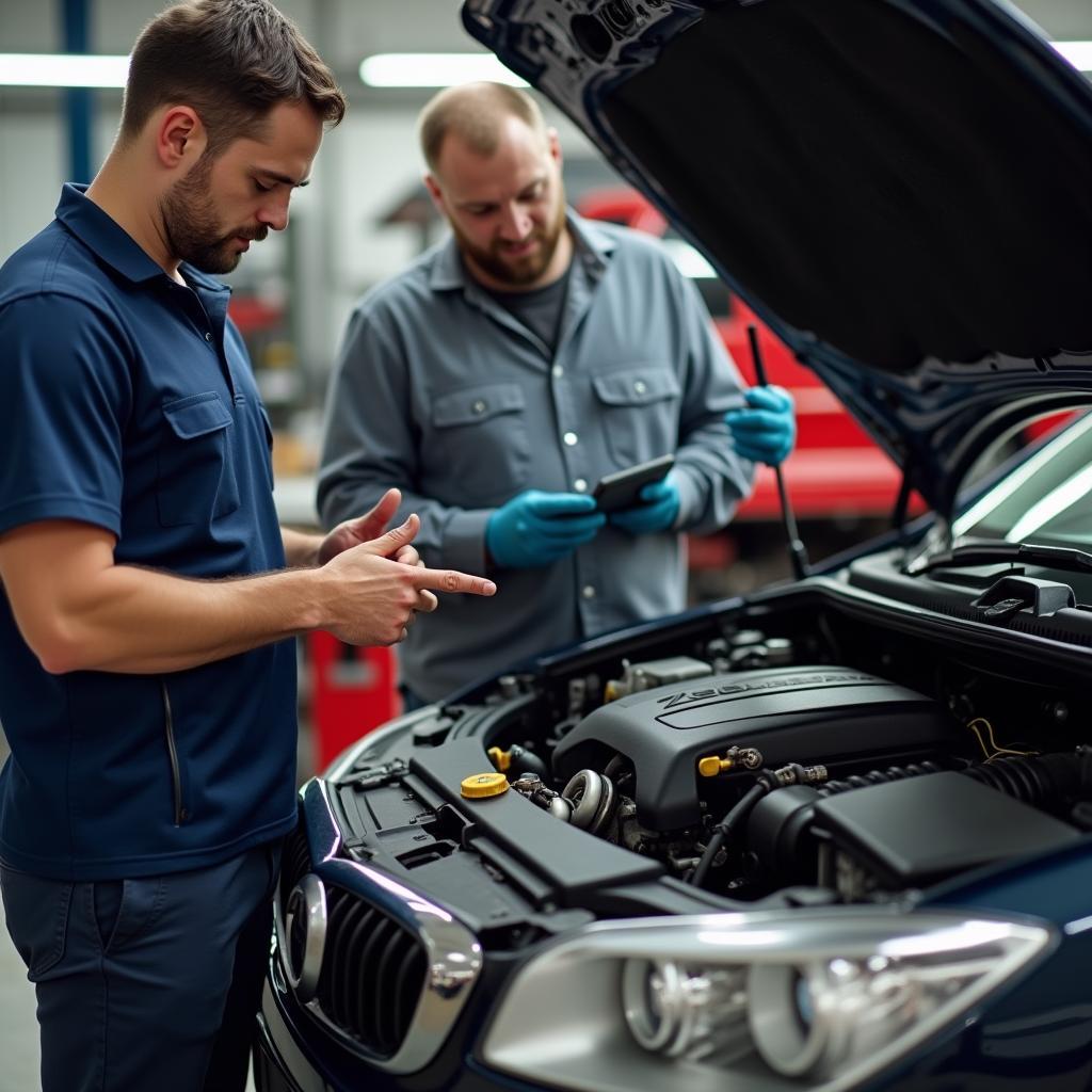 Mechanic Explaining Repairs