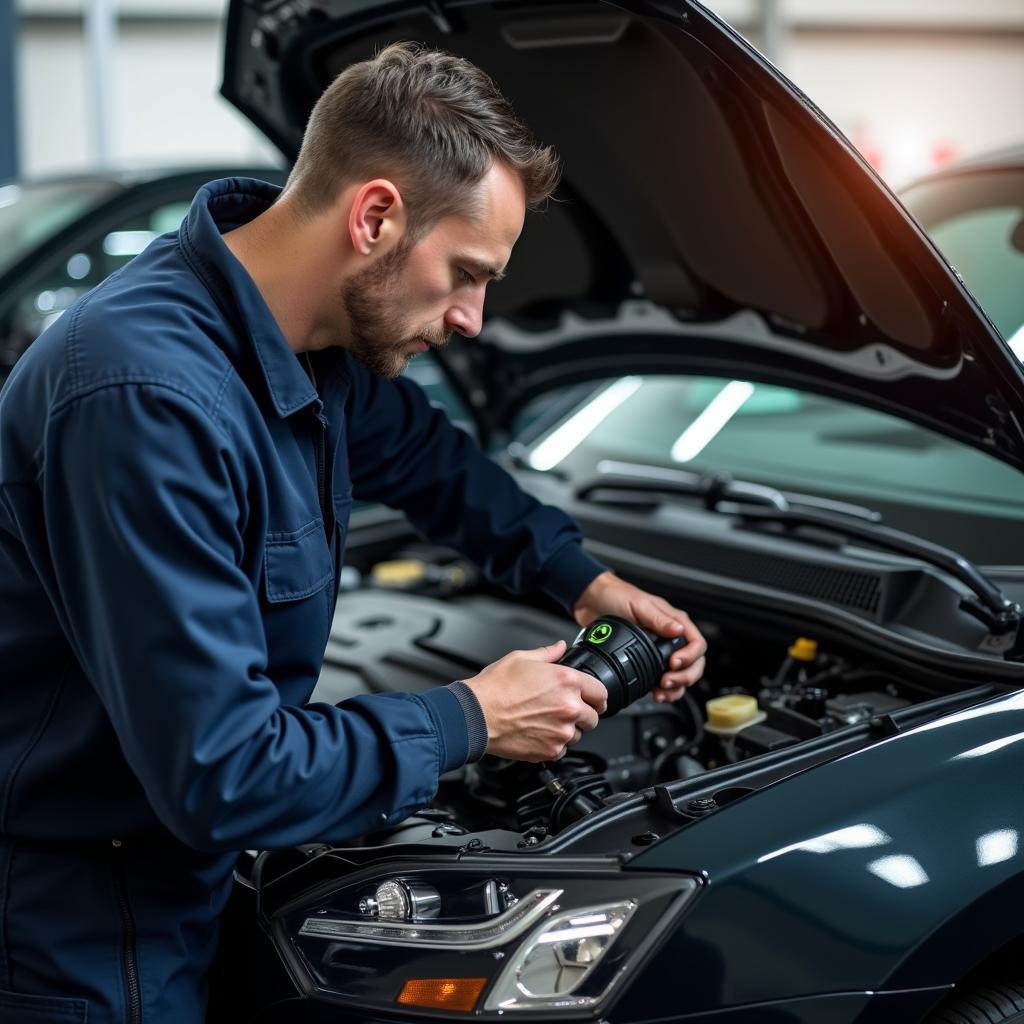 Mechanic Performing Swift Car Service